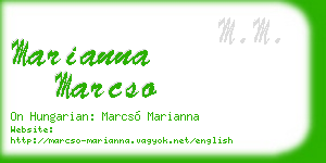 marianna marcso business card